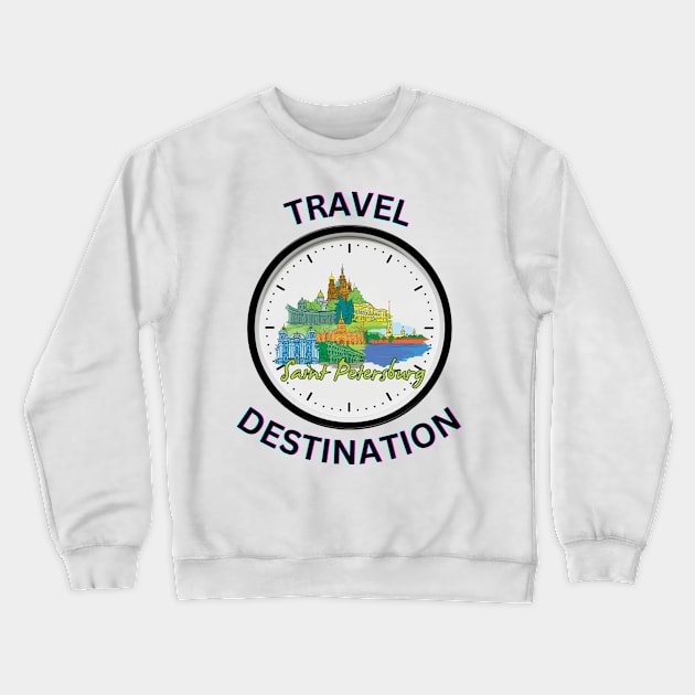 Travel to Saint Petersburg Crewneck Sweatshirt by Voxen X